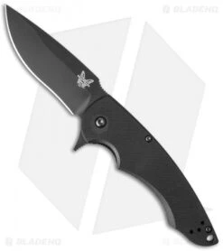 Chic Knifs Shop 34 Benchmade Precinct Flipper Liner Lock Knife Black G-10 (3.3" Black) 320BK
